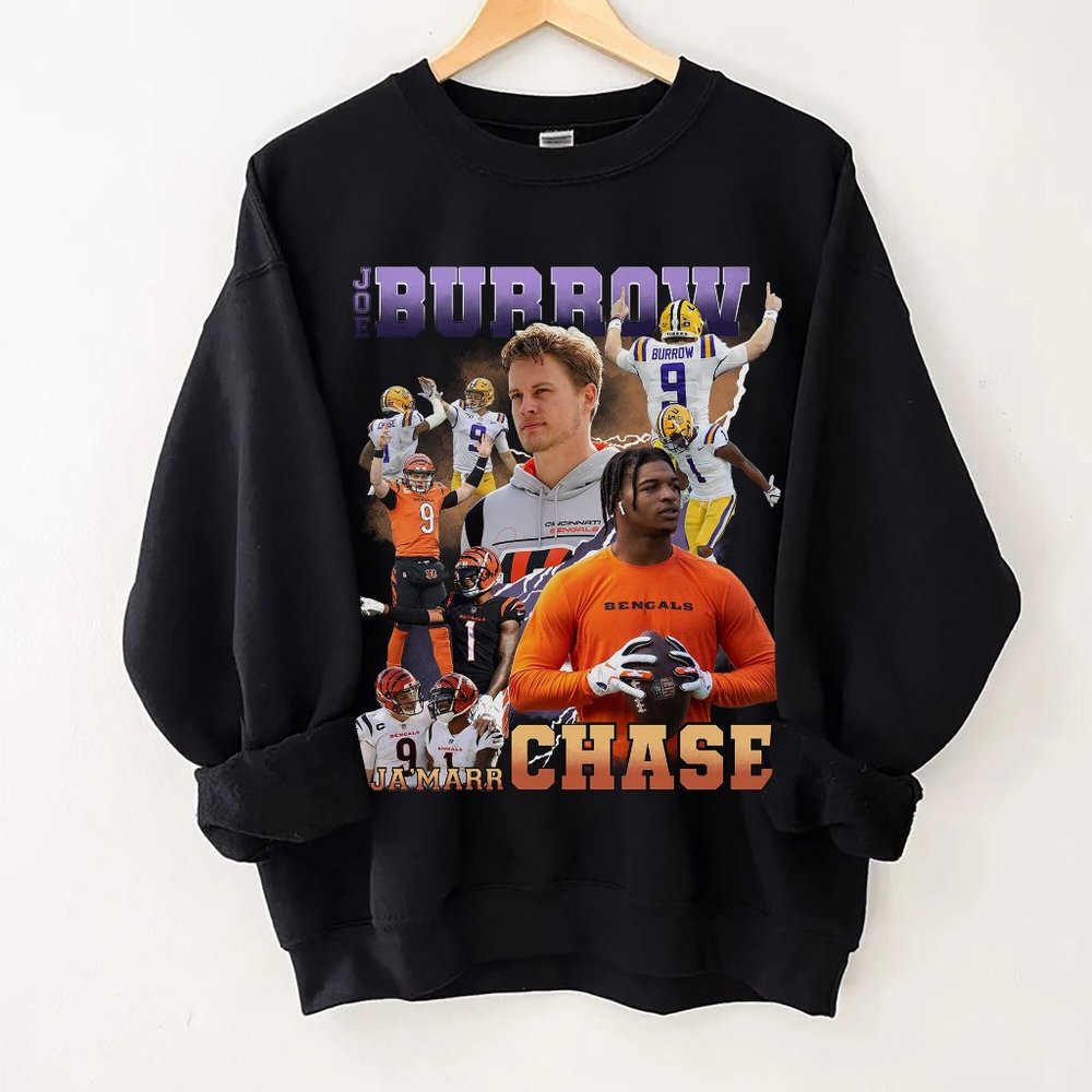 Joe Burrow x JaMarr Chase Vintage 90s Sweatshirt Joe Burrow Bengals Shirt